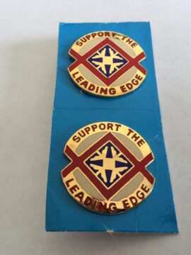 US Army 32nd Support Command Unit DUI Crest "Support The Leading Edge"