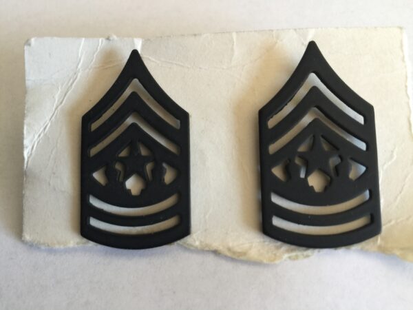 Army Command Sargent Major E-9 Collar Chevrons (Black)