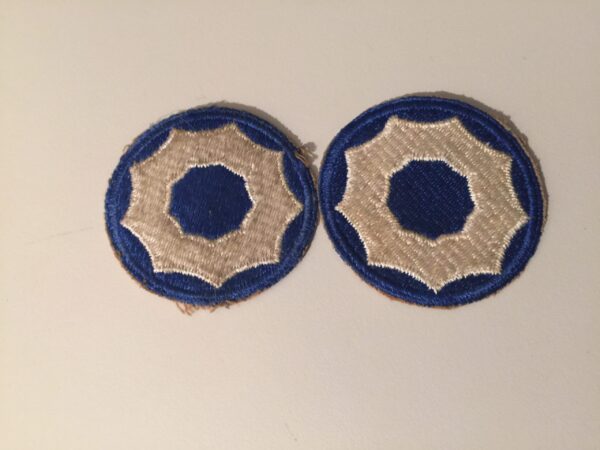 World War II 9th Service Command Army Ground Unit Patch  PAIR