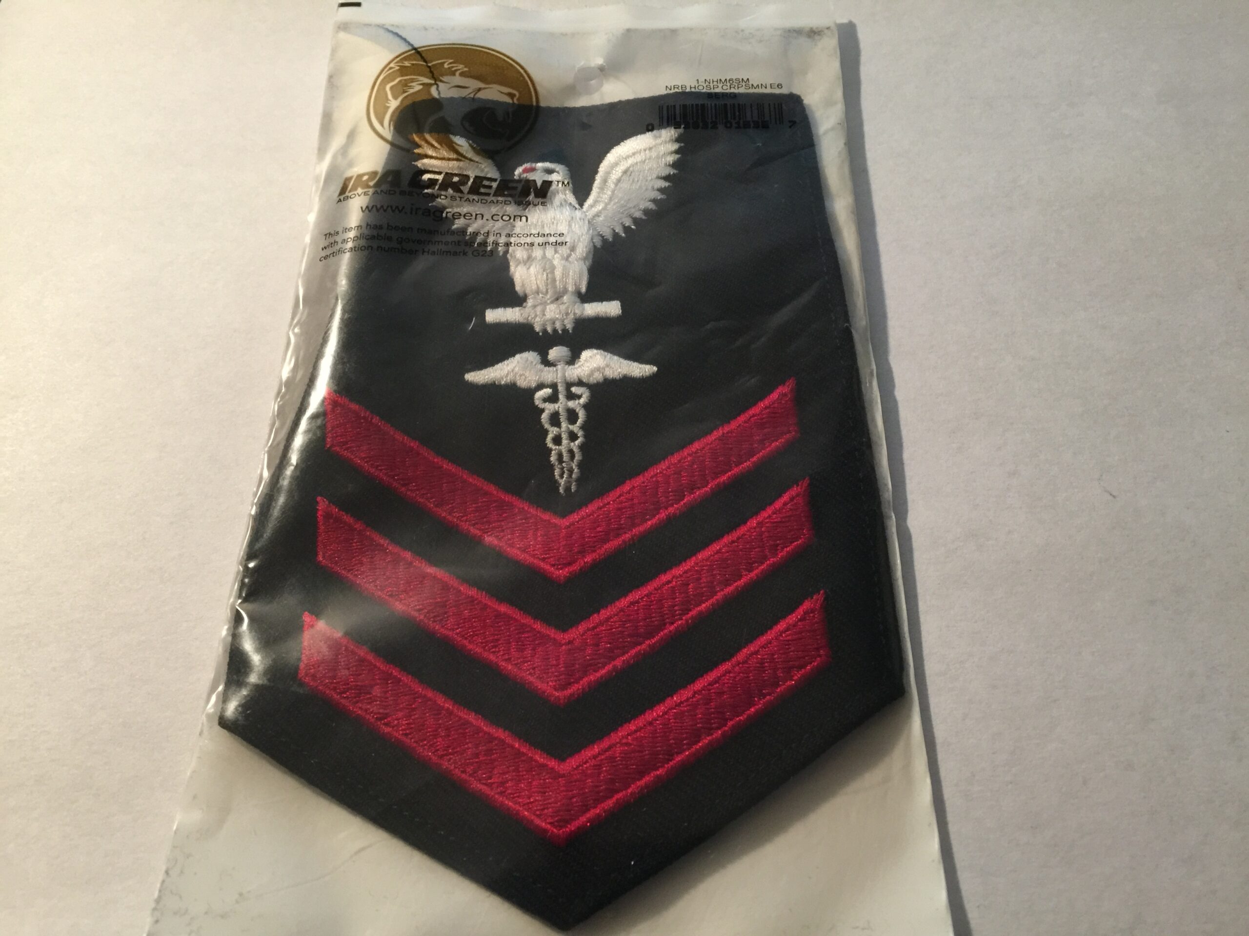 Navy E6 MALE Rating Badge Hospital Corpsman