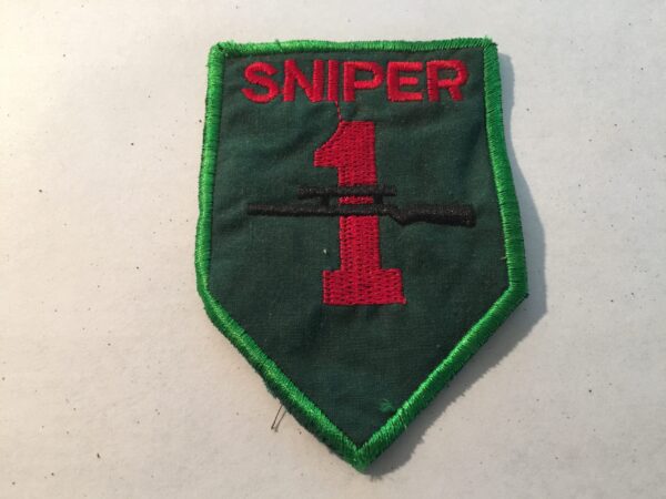 SNIPER PATCH ELITE RECON US 1st INFANTRY DIVISION LRRP Vietnam War
