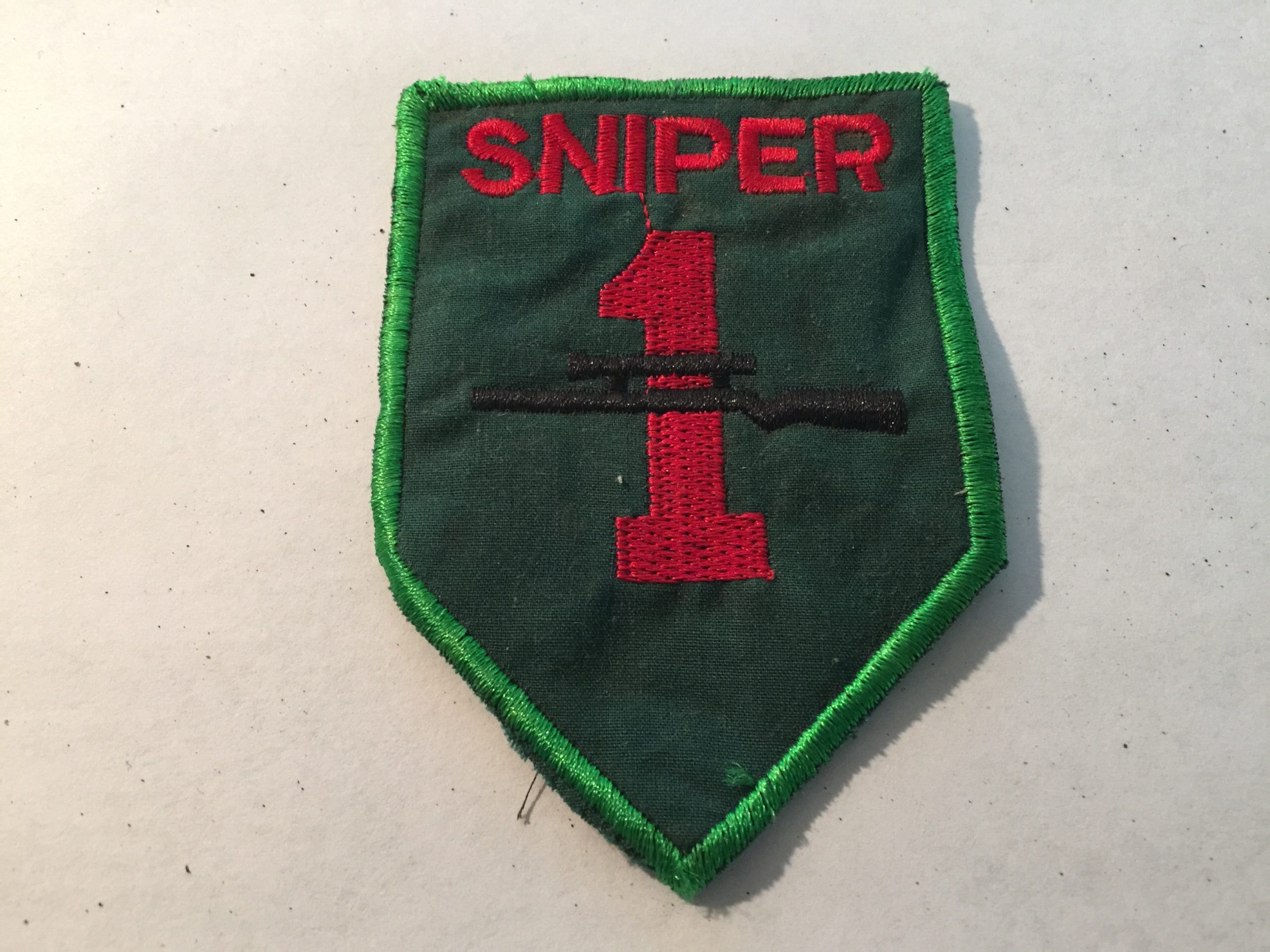 SNIPER PATCH ELITE RECON US 1st INFANTRY DIVISION LRRP Vietnam War