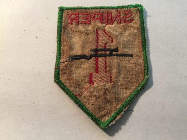 SNIPER PATCH ELITE RECON US 1st INFANTRY DIVISION LRRP Vietnam War - Image 2