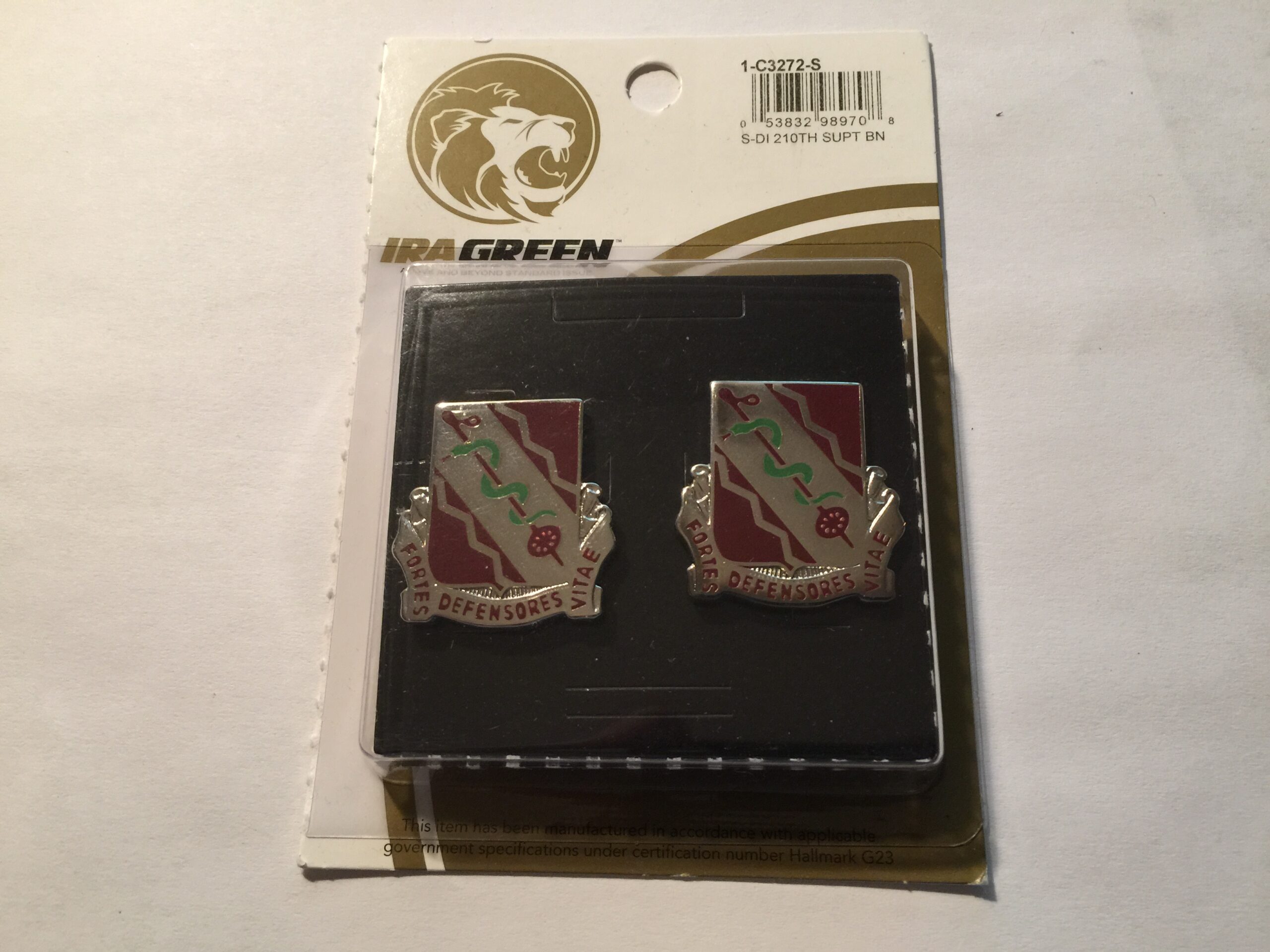 U.S. Army 210 Support Battalion DUI Crest (PAIR)