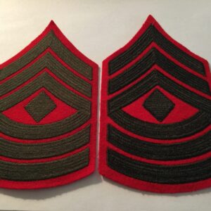USMC First Sargent E-8 Shoulder Patches Pair