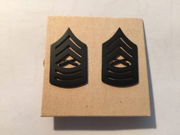 USMC Master Sargent E-8 Chevrons Black (Pair)