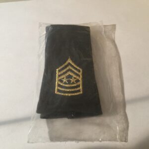 VINTAGE OBSOLETE 1982 SERGEANT MAJOR OF THE ARMY DRESS SHIRT SHOULDER BOARDS
